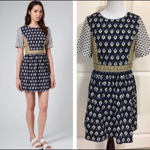 TOPSHOP mixed tile print tea dress